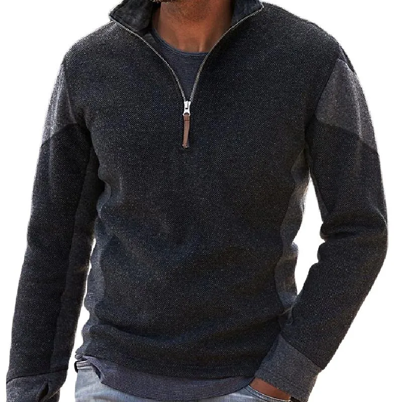 Men's Classic Stand Collar Casual Sweatshirt 77777851F sold by Manly product image thumbnail 2