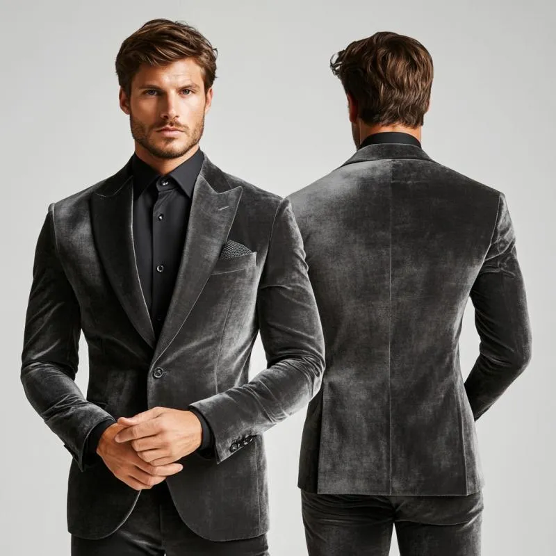 Men's Classic Vintage Single Breasted Velvet Blazer 78253531K sold by Manly product image thumbnail 2