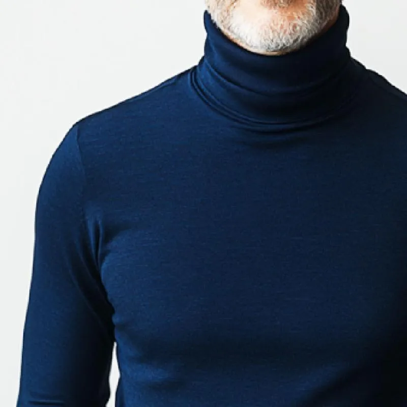 Men's Retro Solid Color High Neck Long Sleeve T-Shirt 51888771TO sold by Manly product image thumbnail 3