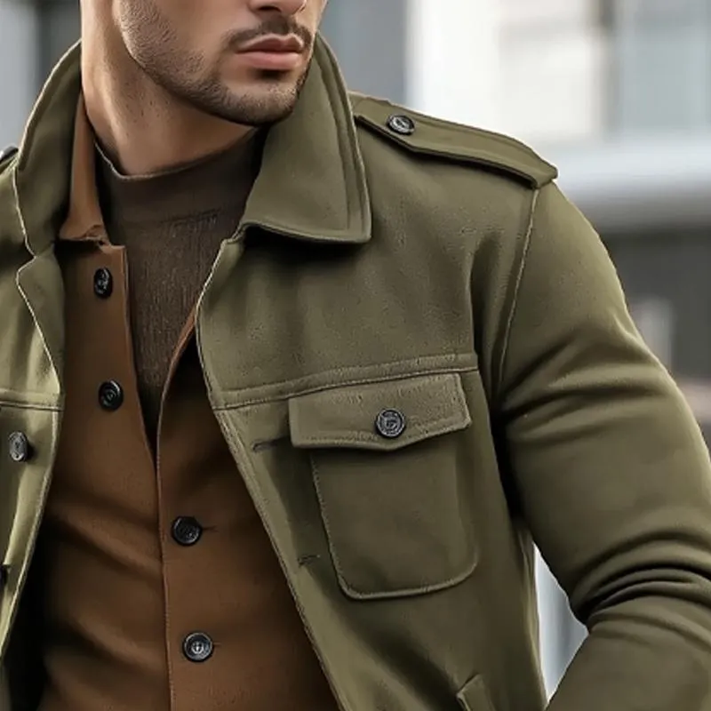 Men's Solid Color Single Breasted Trench Coat 29032718X sold by Manly product image thumbnail 3