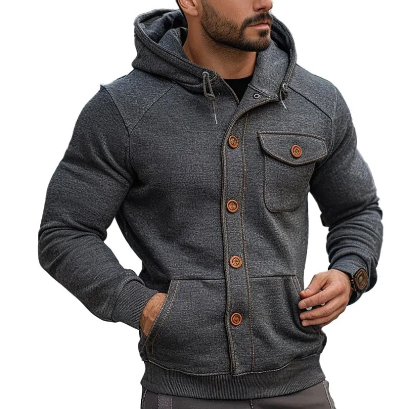 Men's Outdoor Leisure Pocket Hooded Jacket 91461150X sold by Manly