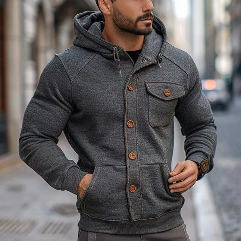 Men's Outdoor Leisure Pocket Hooded Jacket 91461150X sold by Manly product image thumbnail 2