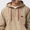 Men's Khaki Half Zip Hoodie 48626255U sold by Manly