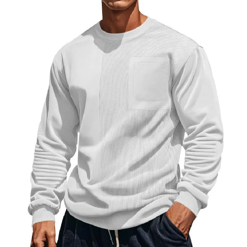 Men's Classic Patchwork Crew Neck Casual Sweatshirt 32696030F sold by Manly product image thumbnail 4