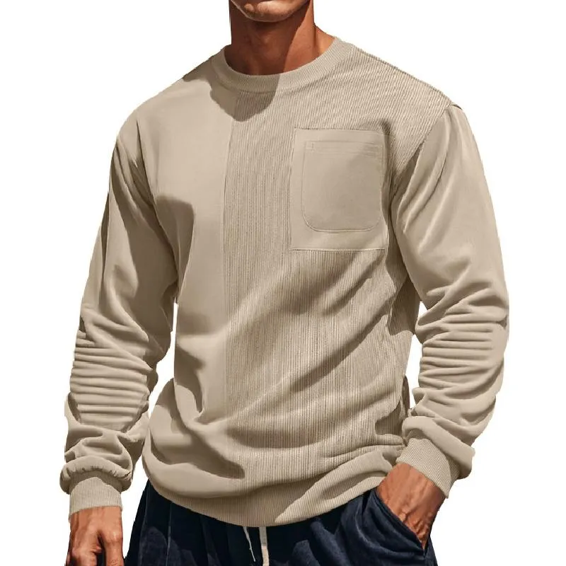 Men's Classic Patchwork Crew Neck Casual Sweatshirt 32696030F sold by Manly product image thumbnail 3