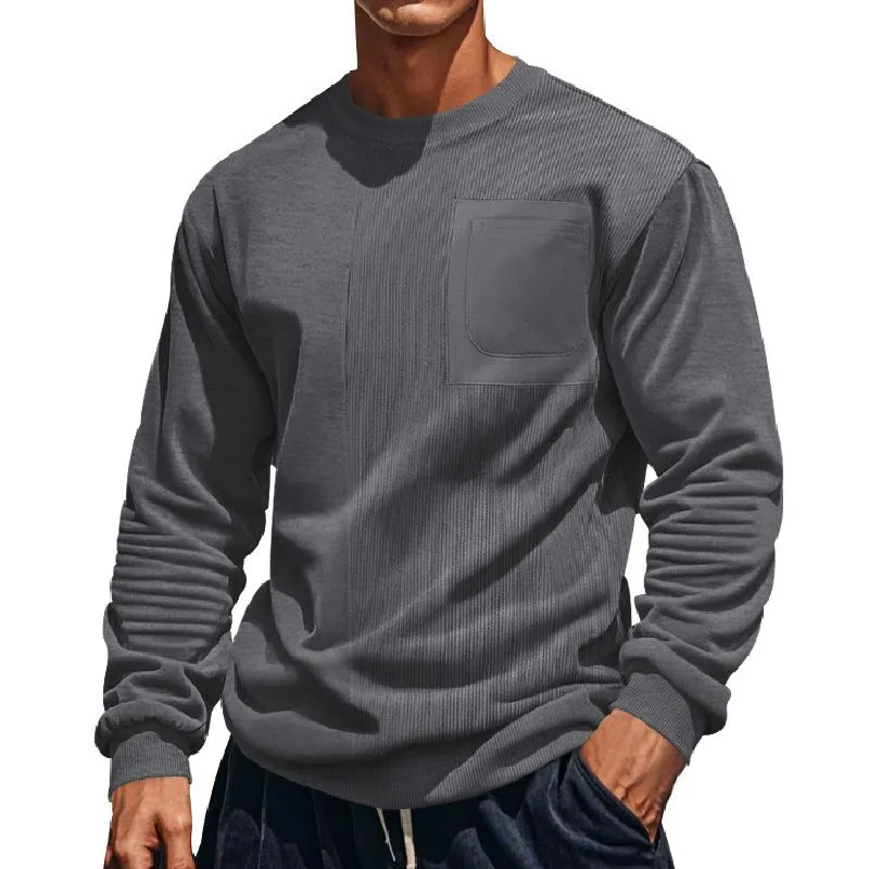 Men's Classic Patchwork Crew Neck Casual Sweatshirt 32696030F sold by Manly product image thumbnail 2