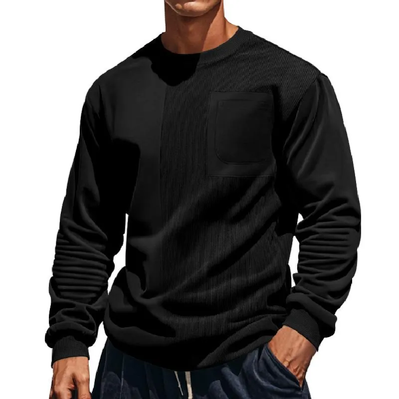 Men's Classic Patchwork Crew Neck Casual Sweatshirt 32696030F sold by Manly