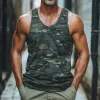 Men's Casual V-Neck Camouflage Tank Top 05222961F sold by Manly
