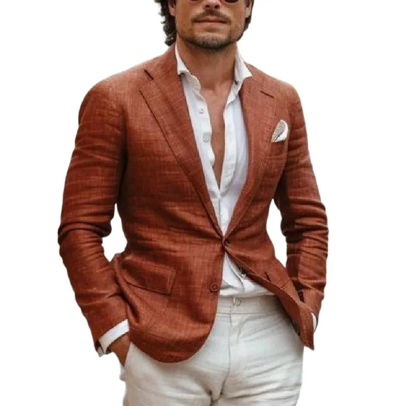 Men's Classic Casual Single Breasted Linen Blazer 50851933K sold by Manly