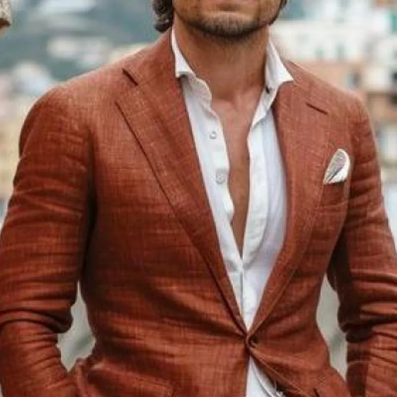 Men's Classic Casual Single Breasted Linen Blazer 50851933K sold by Manly product image thumbnail 3