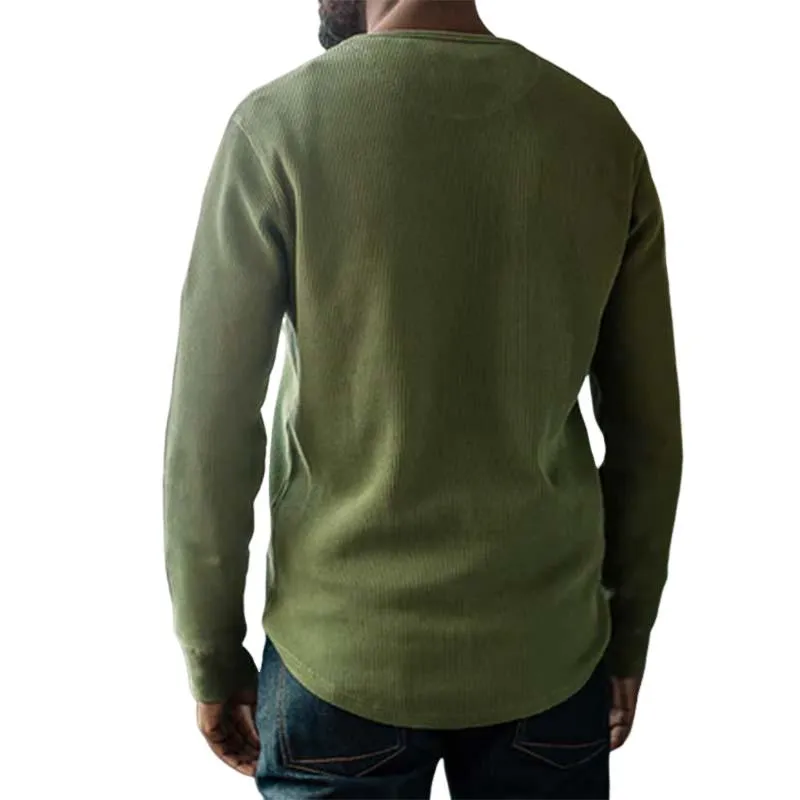 Men's Classic Casual Patchwork Pocket Knitted Long Sleeve T-Shirt 10572771K sold by Manly product image thumbnail 3