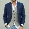 Men's Vintage Casual Solid Pocket Blazer 06508710TO sold by Manly
