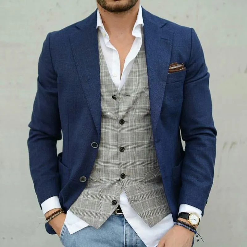 Men's Vintage Casual Solid Pocket Blazer 06508710TO sold by Manly product image thumbnail 2