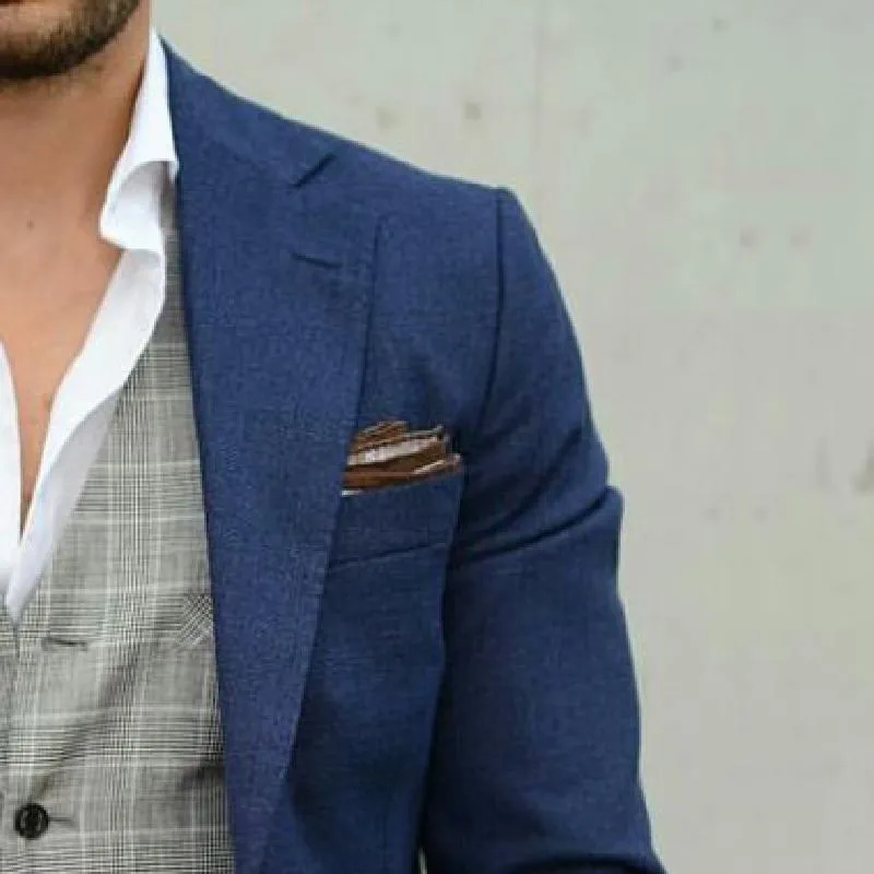 Men's Vintage Casual Solid Pocket Blazer 06508710TO sold by Manly product image thumbnail 3