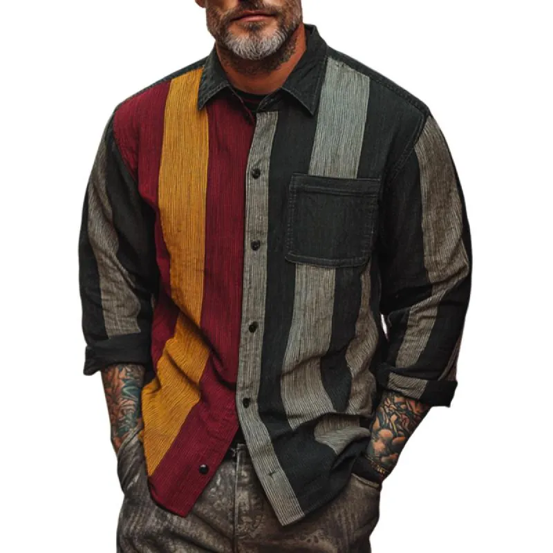 Men's Classic Long Sleeve Lapel Casual Shirt 91979432F sold by Manly