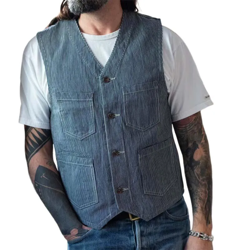 Men's Classic Retro Vertical Striped Work Vest 43181283K sold by Manly