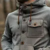 Men's Casual Loose Multi-pocket Hooded Jacket 88247522X sold by Manly