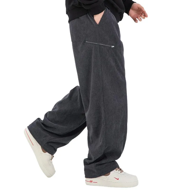 Men's Classic Corduroy Loose Straight Casual Pants 66671728F sold by Manly