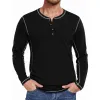 Men's Casual Henley Neck Long Sleeve T-Shirt 12838870X sold by Manly