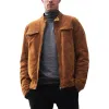 Men's Suede Snap Collar Zip-Up Jacket 12764929U sold by Manly