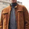 Men's Suede Snap Collar Zip-Up Jacket 12764929U sold by Manly