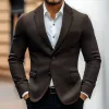 Men's Vintage Solid Color Notch Lapel Two Buttons Casual Blazer 76578281Z sold by Manly