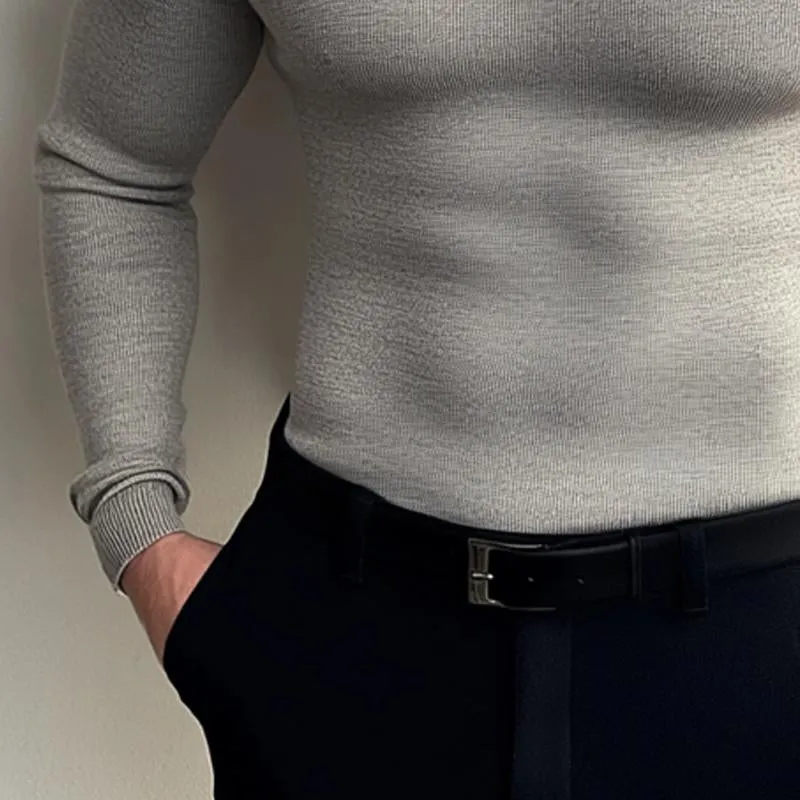 Men's Solid Color Turtleneck Knitted Sweater 34855802X sold by Manly product image thumbnail 3