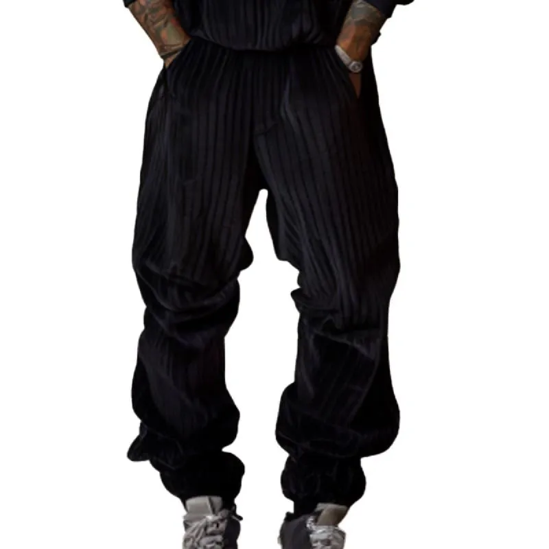 Men's Velvet Striped Loose Track Pants 31512363X sold by Manly