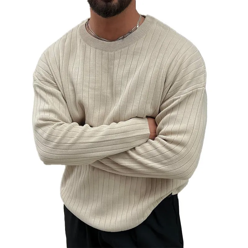 Men's Crew Neck Striped Knitted Sweater 77879125X sold by Manly