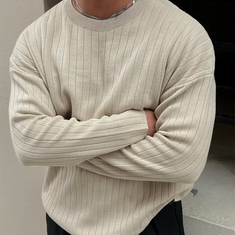 Men's Crew Neck Striped Knitted Sweater 77879125X sold by Manly product image thumbnail 2