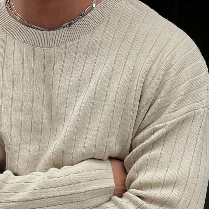 Men's Crew Neck Striped Knitted Sweater 77879125X sold by Manly product image thumbnail 3