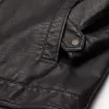 Men's Vintage Zipper Lapel Leather Jacket 75911876X sold by Manly