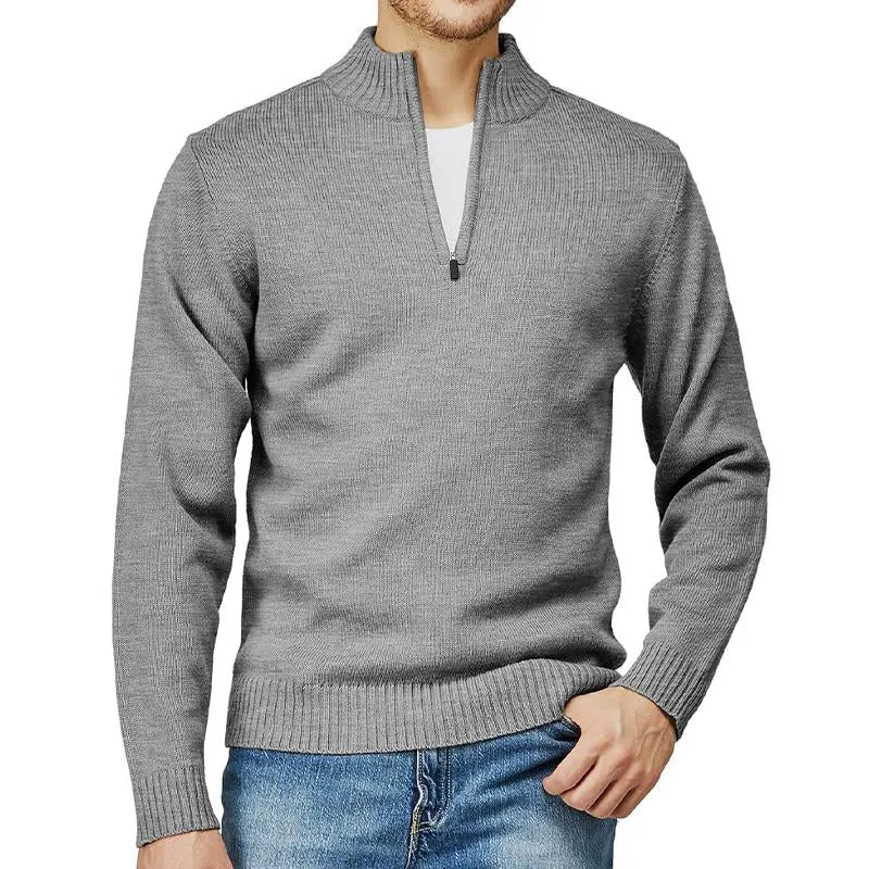 Men's Casual Knitted Half-zip Sweater 10504566X sold by Manly