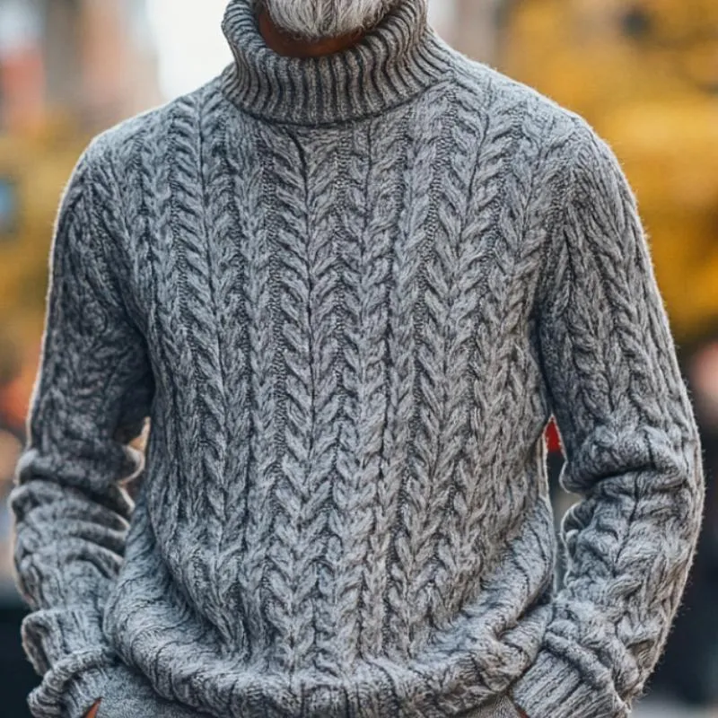 Men's Classic Versatile Turtleneck Knitted Sweater 17724387F sold by Manly product image thumbnail 3