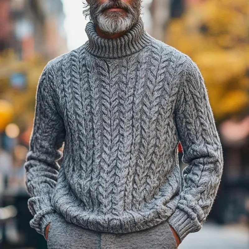Men's Classic Versatile Turtleneck Knitted Sweater 17724387F sold by Manly product image thumbnail 2