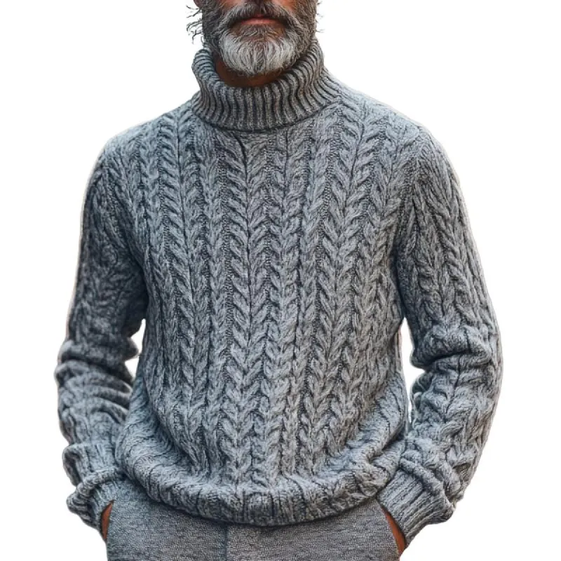 Men's Classic Versatile Turtleneck Knitted Sweater 17724387F sold by Manly