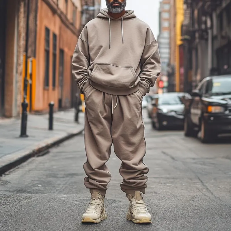 Men's Outdoor Leisure Hoodie and Casual Pants Two-piece Set 37059166F sold by Manly product image thumbnail 4