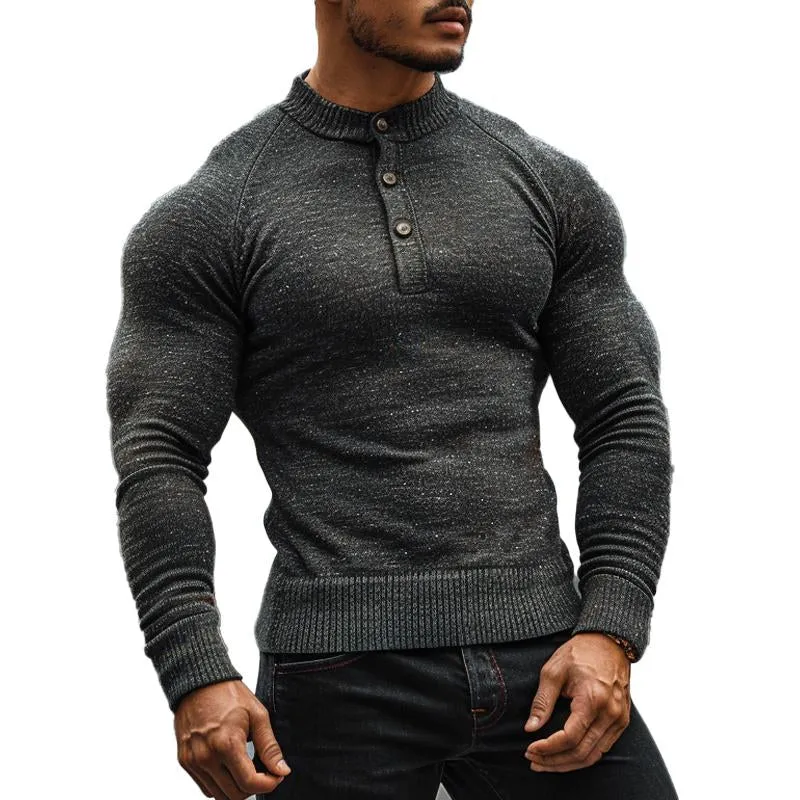 Men's Vintage Knitted Stand Collar Sweater 68087978X sold by Manly