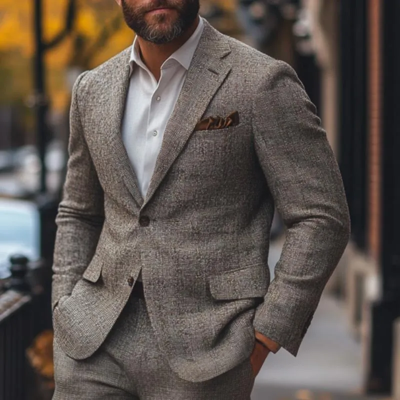 Men's Fashionable Lapel Two-button Blazer 49395899F sold by Manly product image thumbnail 2