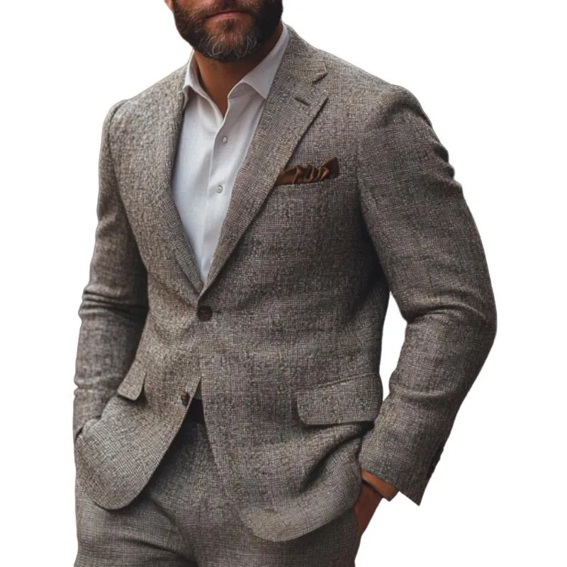 Men's Fashionable Lapel Two-button Blazer 49395899F sold by Manly