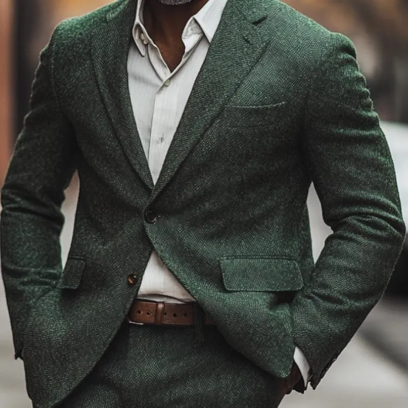 Men's Casual Versatile Lapel Two-button Blazer 37866622F sold by Manly product image thumbnail 3