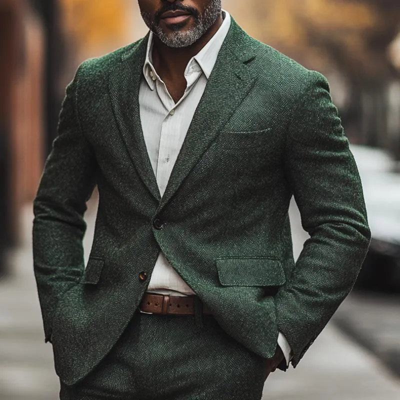 Men's Casual Versatile Lapel Two-button Blazer 37866622F sold by Manly product image thumbnail 2