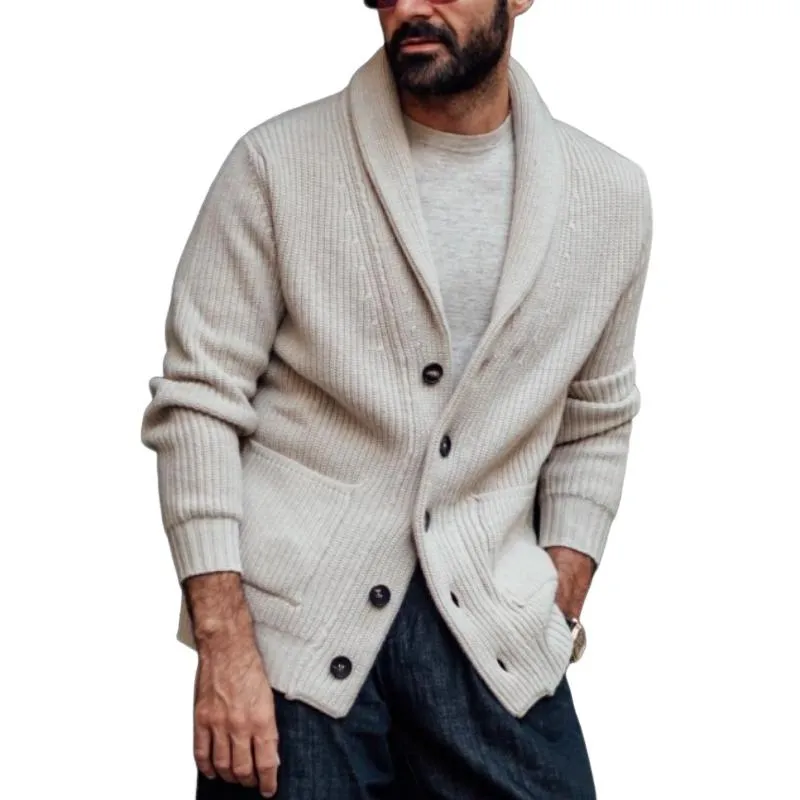 Men's Classic Casual Multi-Pocket Knit Slim Cardigan 33514278K sold by Manly