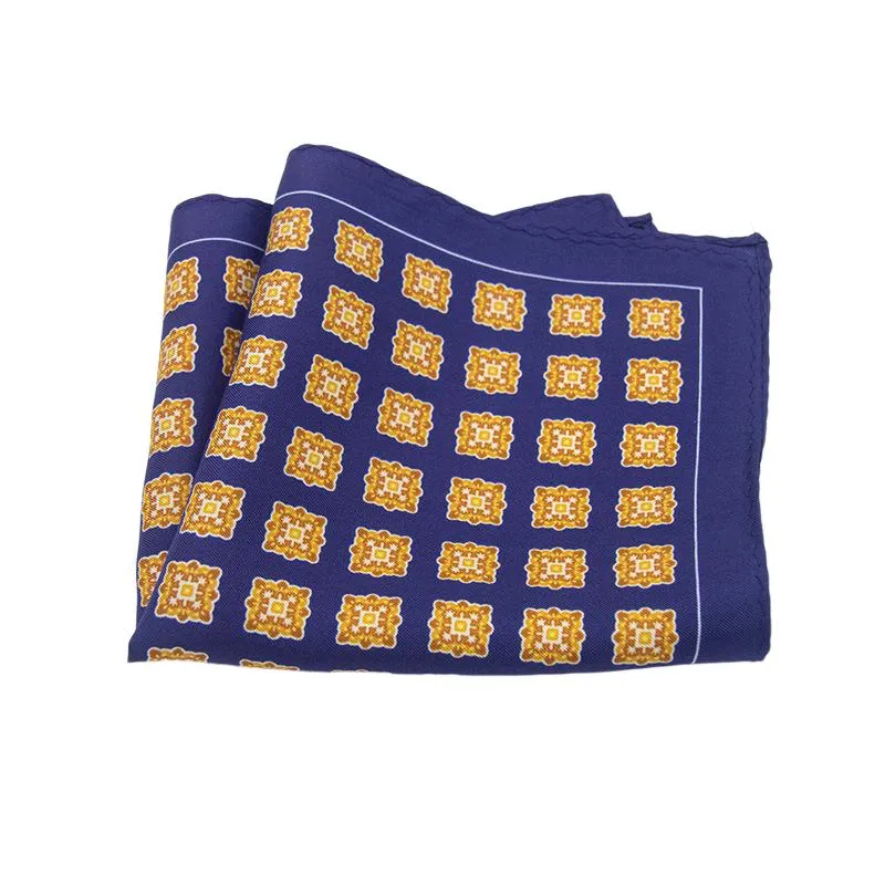 Men's Classic Vintage British Style Pattern Silk Blazer Pocket Scarf 97394784K sold by Manly
