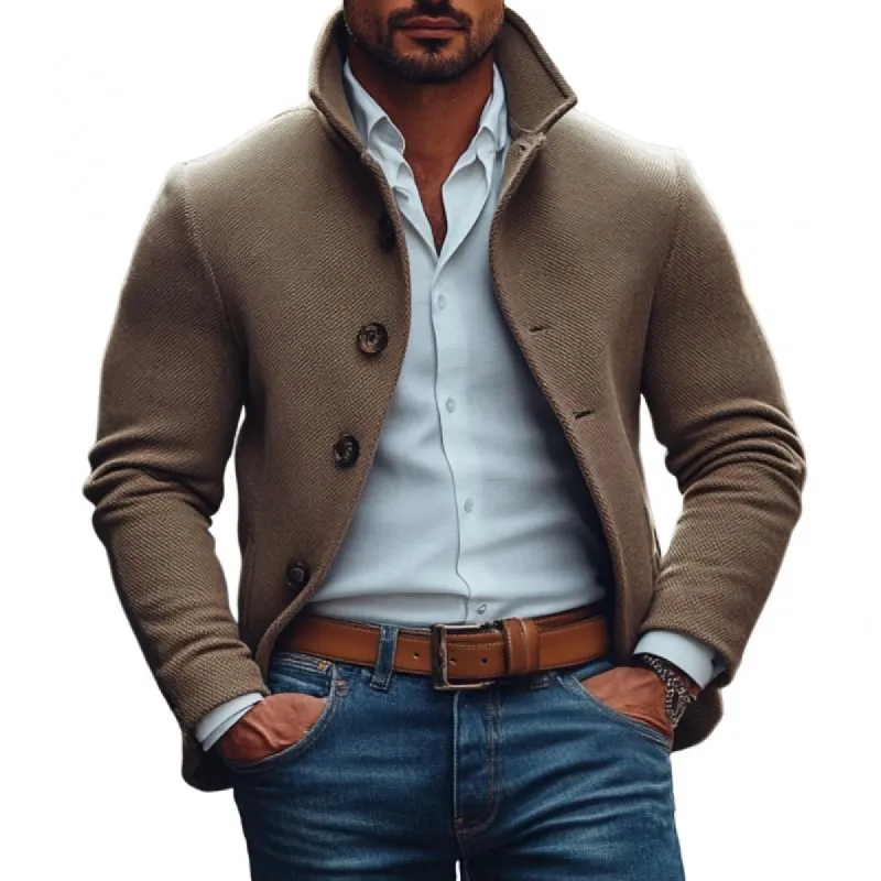 Men's Vintage Twill Lapel Single Breasted Short Coat 97964810M sold by Manly