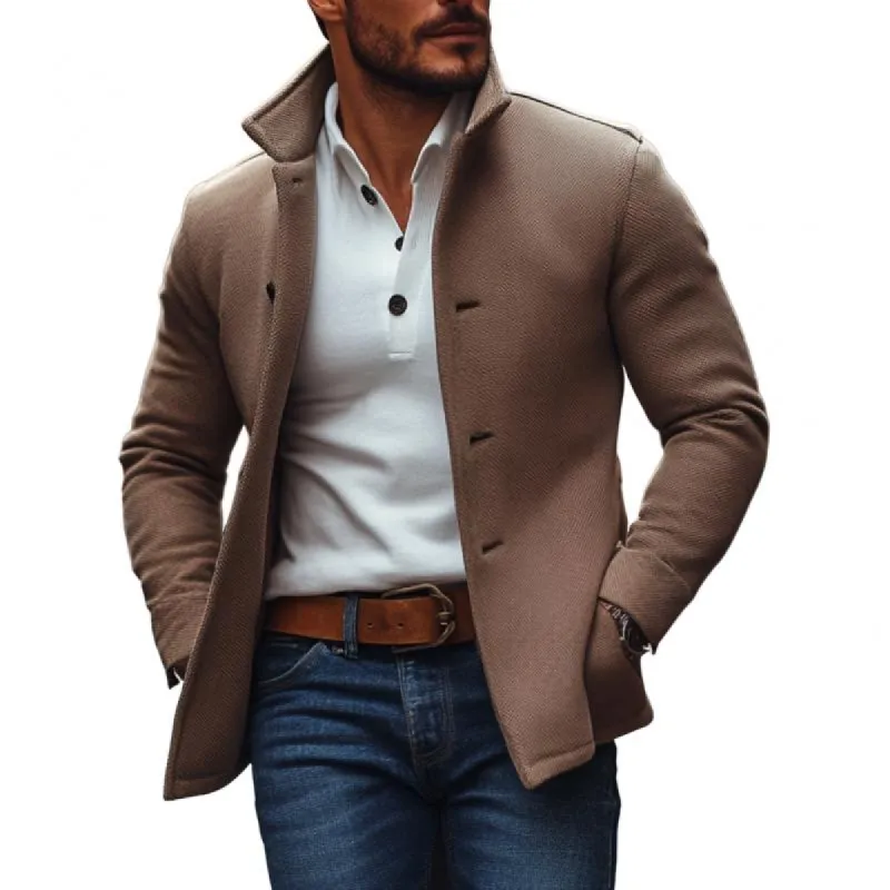 Men's Vintage Twill Lapel Single Breasted Short Coat 10247112M sold by Manly