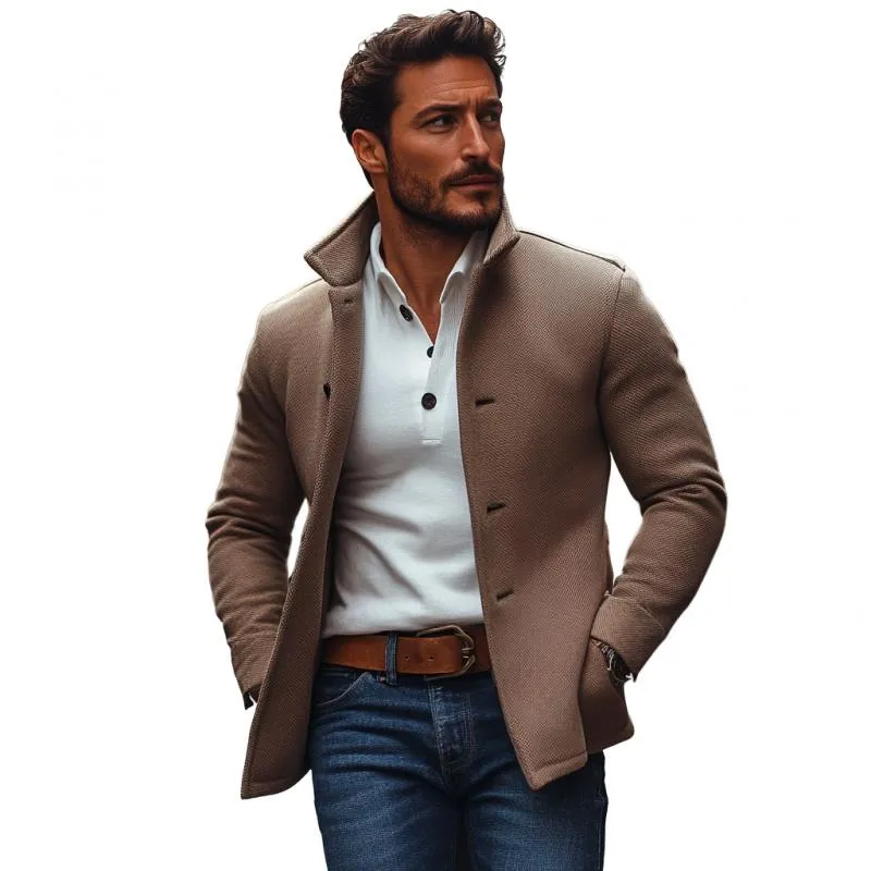 Men's Vintage Twill Lapel Single Breasted Short Coat 10247112M sold by Manly product image thumbnail 3