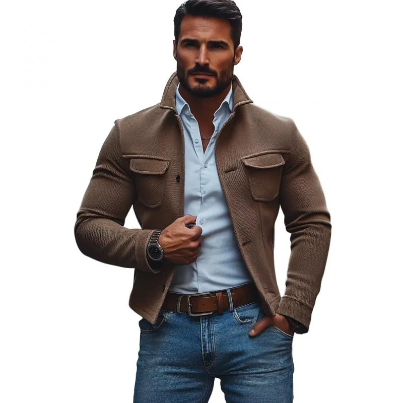 Men's Vintage Twill Lapel Single Breasted Slim Jacket 94838504M sold by Manly product image thumbnail 3