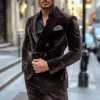 Men's Vintage Double Breasted Corduroy Peaked Lapel Slim Fit Blazer 52380976M sold by Manly