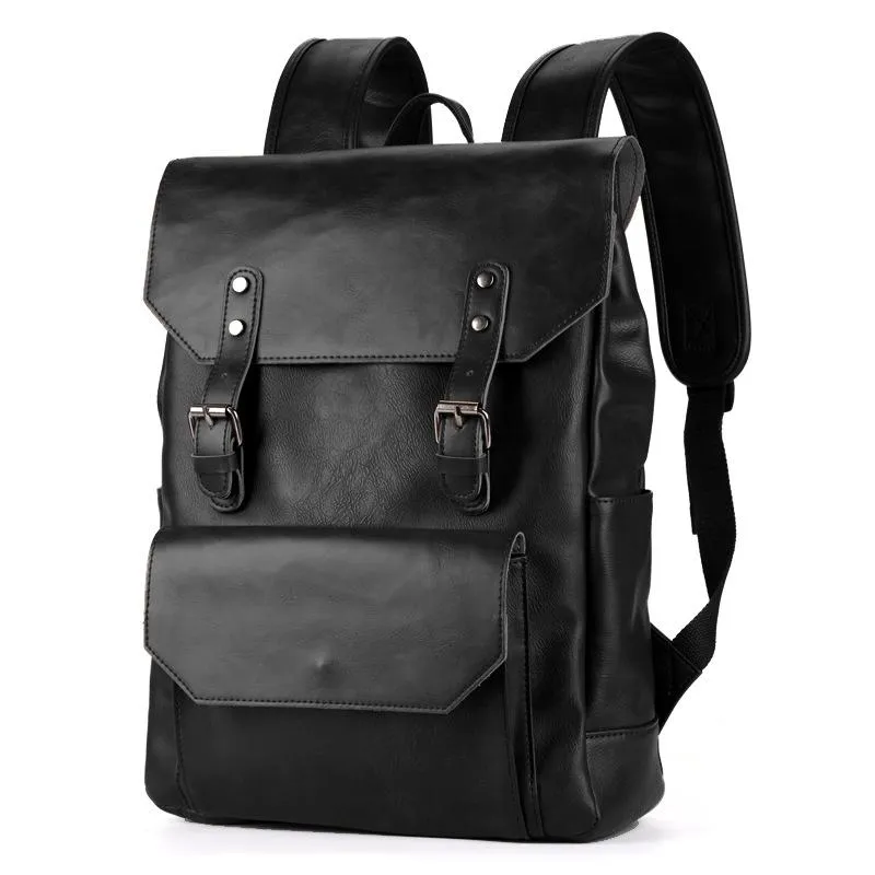 Men's Crazy Horse Leather Large Capacity Backpack 50614228U sold by Manly product image thumbnail 5